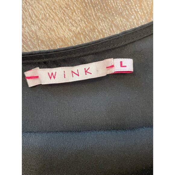 WINK Black Asymmetrical Mini Dress L - Picture 5 of 9